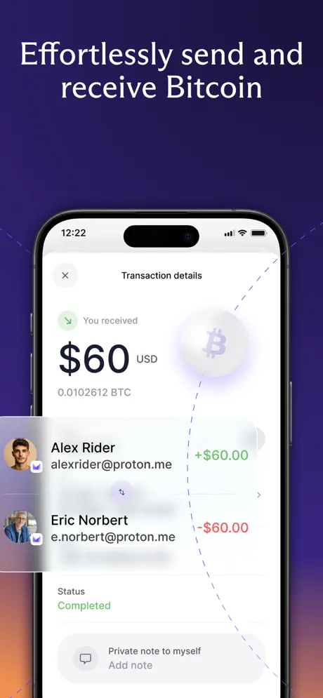Proton Wallet app screenshoot 2