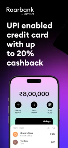 Roarbank app screenshoot 1