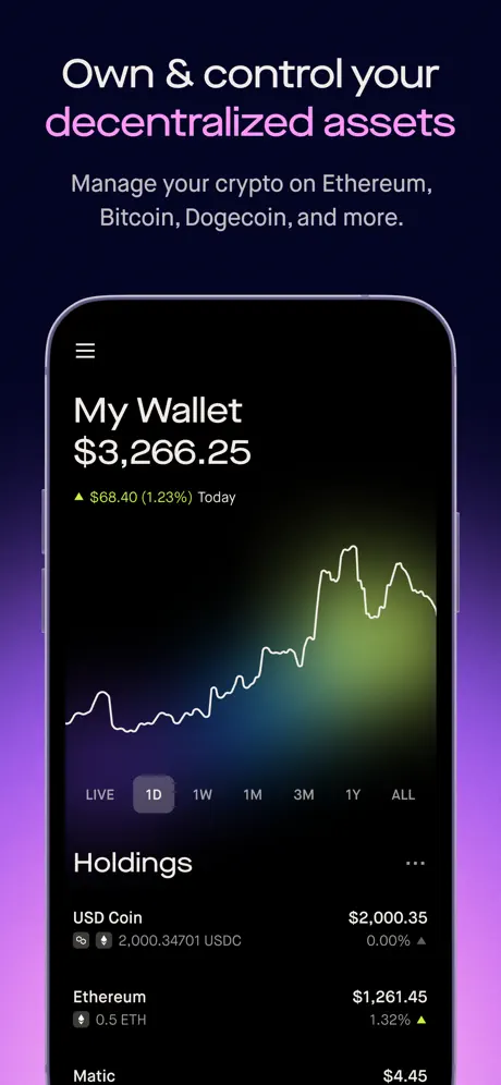 Robinhood Wallet app screenshoot 1