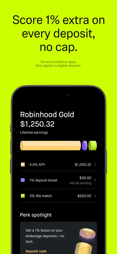Robinhood app screenshoot 1