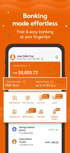 SeaBank app screenshoot 2