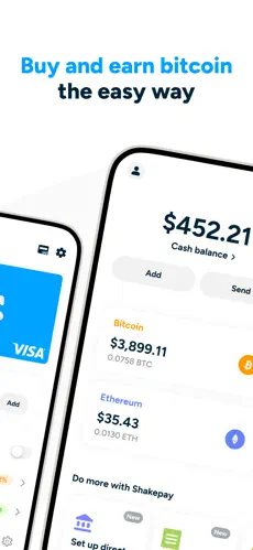 Shakepay app screenshoot 1
