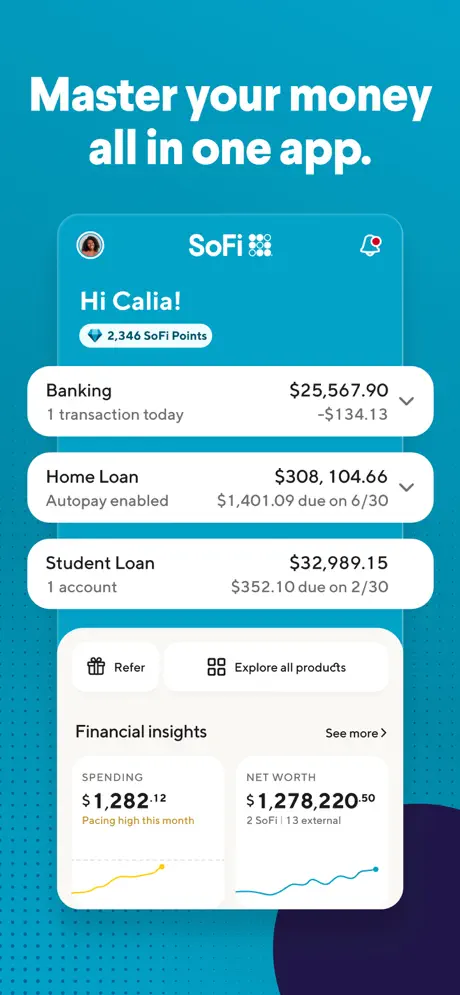 SoFI app screenshoot 2