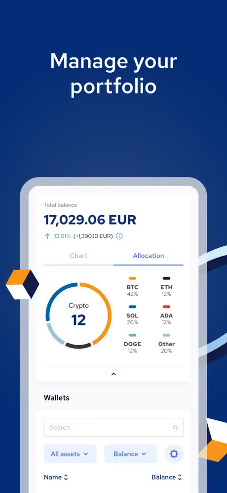 SpectroCoin app screenshoot 1