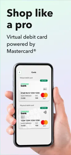 SweepBank app screenshoot 2