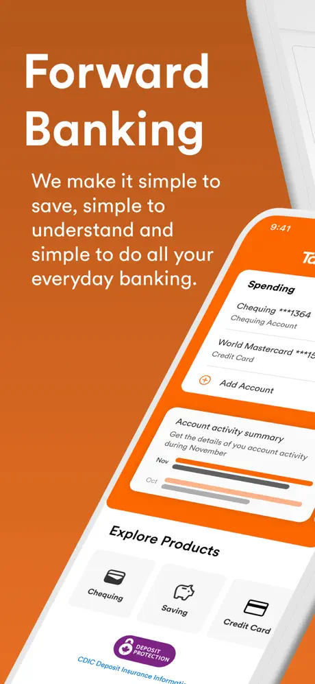 Tangerine app screenshoot 1