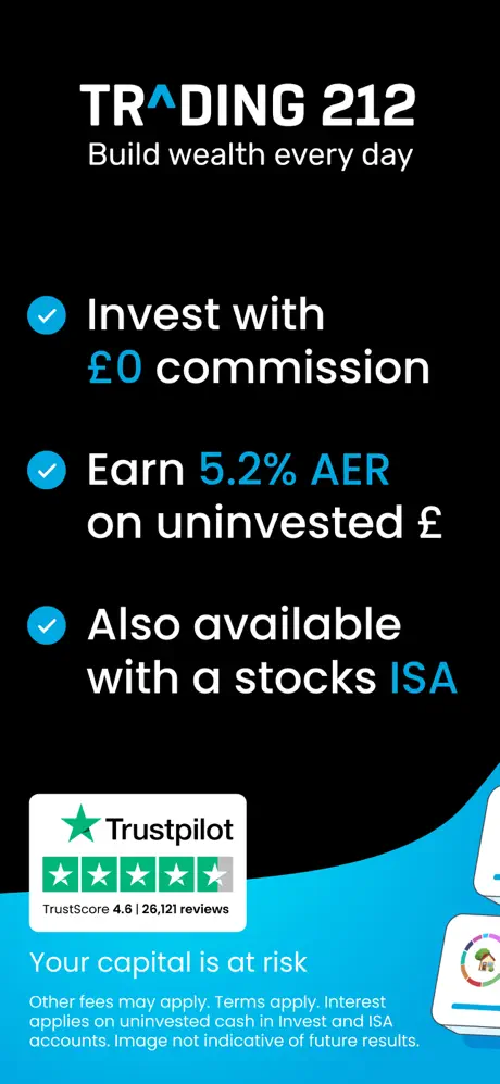Trading 212 app screenshoot 1