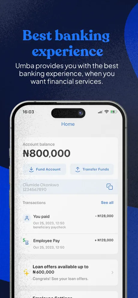 Umba app screenshoot 1