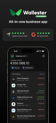 Wallester app screenshoot 1