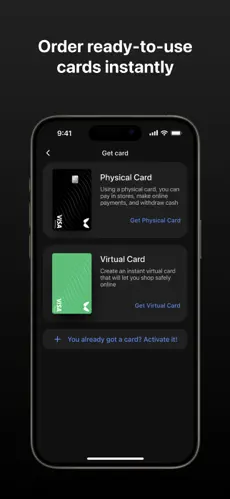 Wallester app screenshoot 2