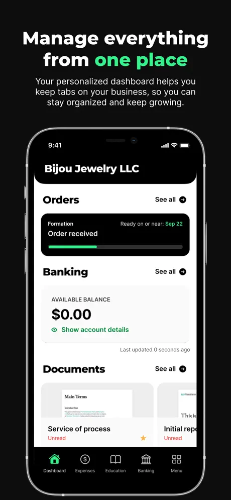 Zen Business app screenshoot 2