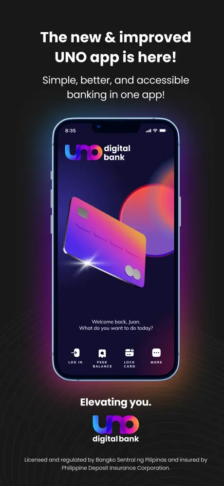 Uno Bank app screenshoot 1