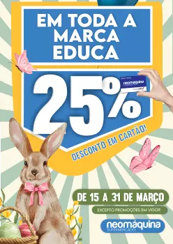 25% DESCONTO CARTÃO TODA A MARCA EDUCA