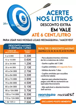 Acerte nos Litros! Posto Benedita Até 26 Jan!