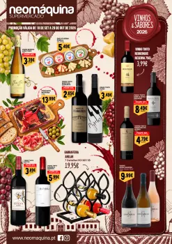 Especial Vinhos e sabores 2026 até 29 Out!