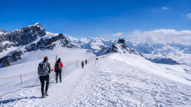 Hiking to the Mönchsjochhütte