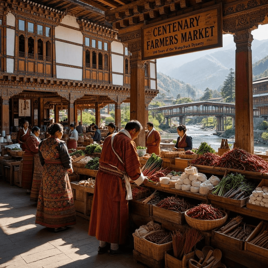 Browsing the Centenary Farmers Market