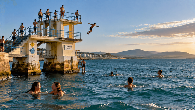 Swimming at the Blackrock Diving Tower