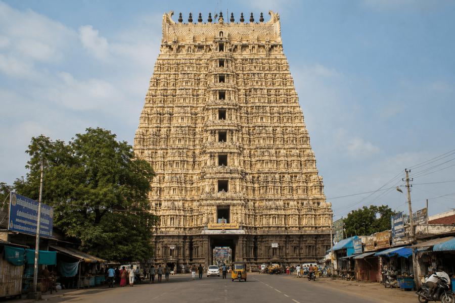 Massive Rajagopuram