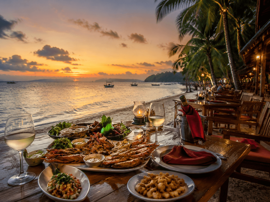 Beachfront dining