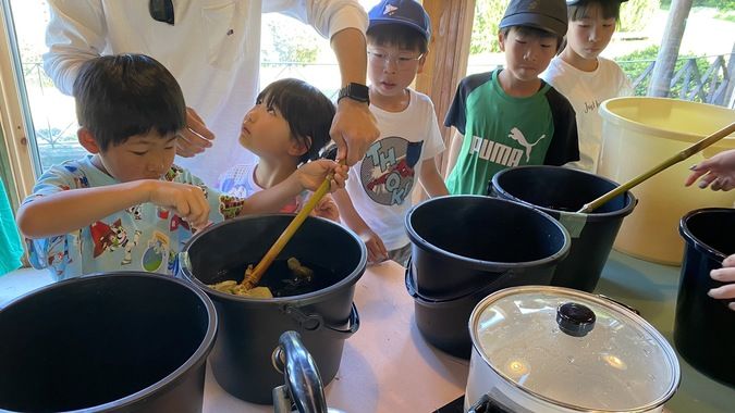 【丹波篠山】【自由研究】自然の植物で布を染める！初めての草木染め！