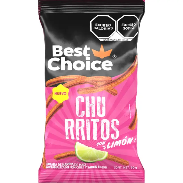 Churritos Best Choice Chile Limón 60 g