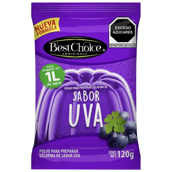 Gelatina Best Choice Uva 120 g