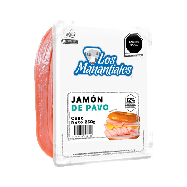 Jamón Pavo Manantiales 250 g