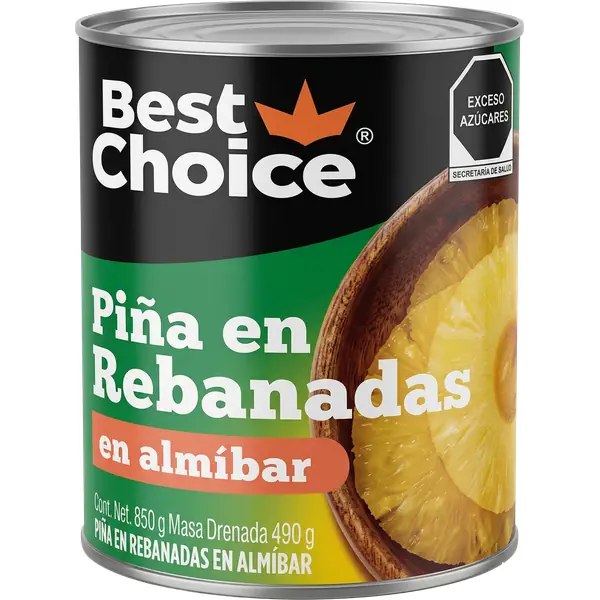 Piña en Rebanadas Best Choice Almíbar 800 g