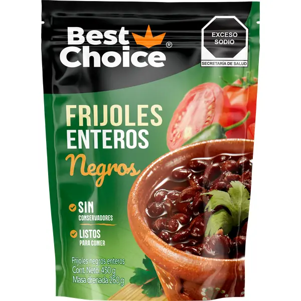 Frijoles Negros Enteros Best Choice 430 g