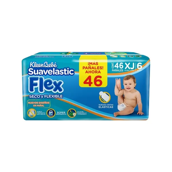 Kleenbebe Suavelastic Flex Extra Jumbo 46 pzas