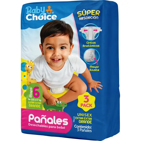 Pañal Baby Choice Et 6 3 pzas