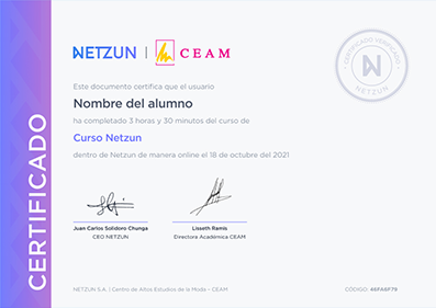 Modelo de certificado de curso