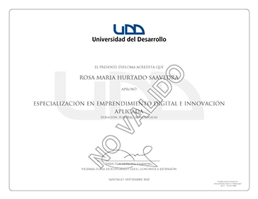 Modelo de certificado de nuestras especializaciones