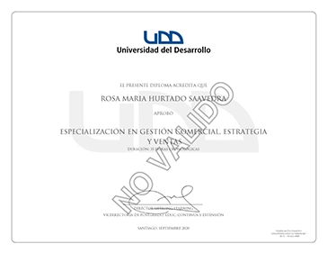 Modelo de certificado de nuestras especializaciones