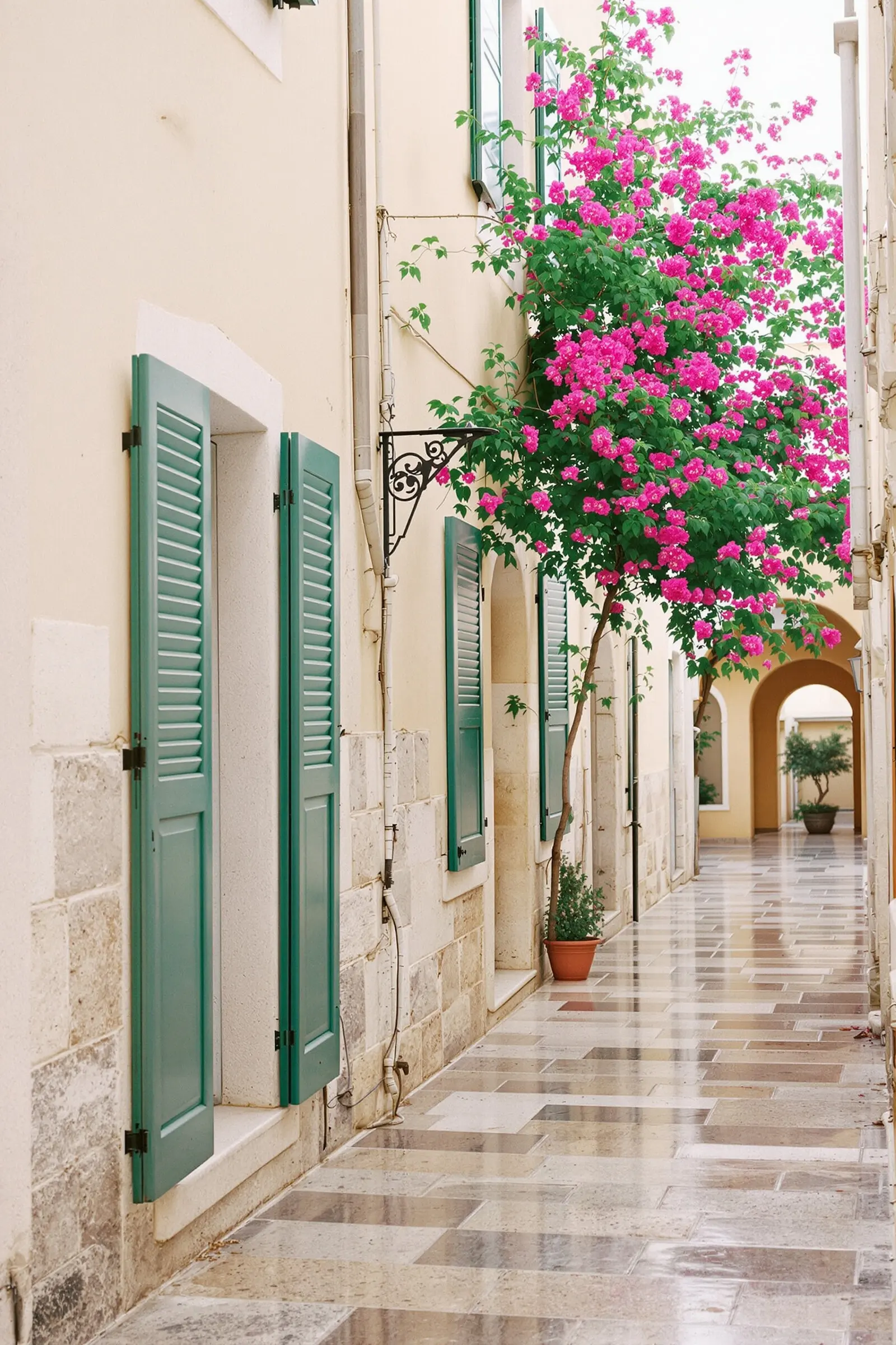 Limestone street in Korčula old town