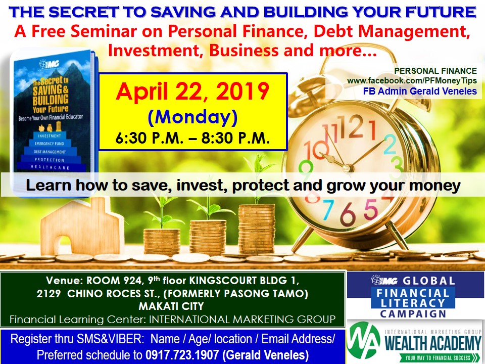 INVESTMENT SEMINAR A STEP BY STEP GUIDE TO SAVING AND INVESTING, Mon