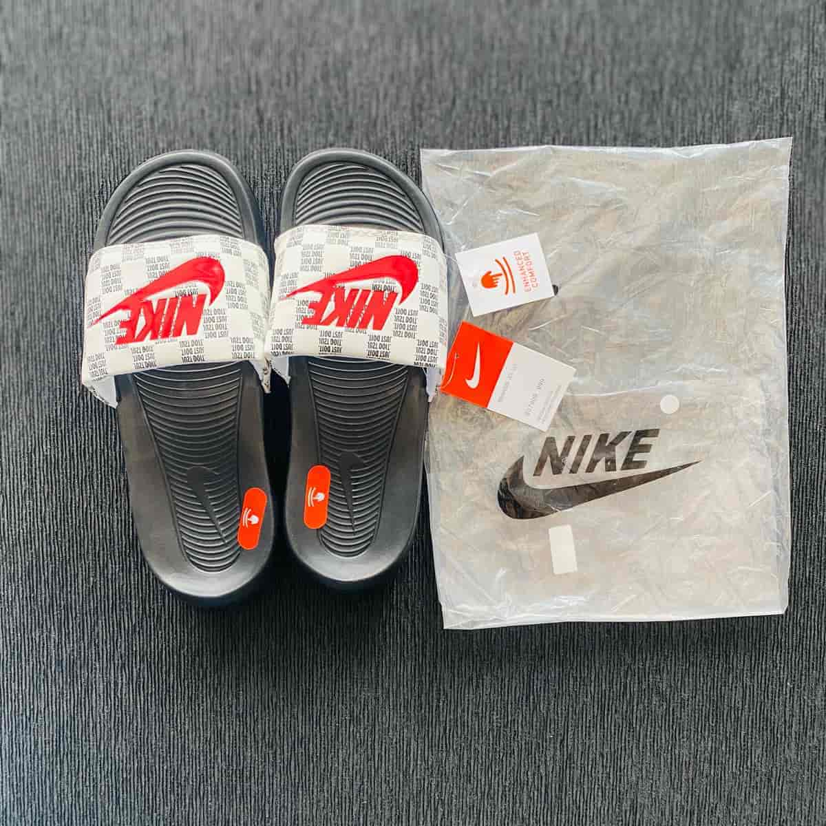 black white red logo