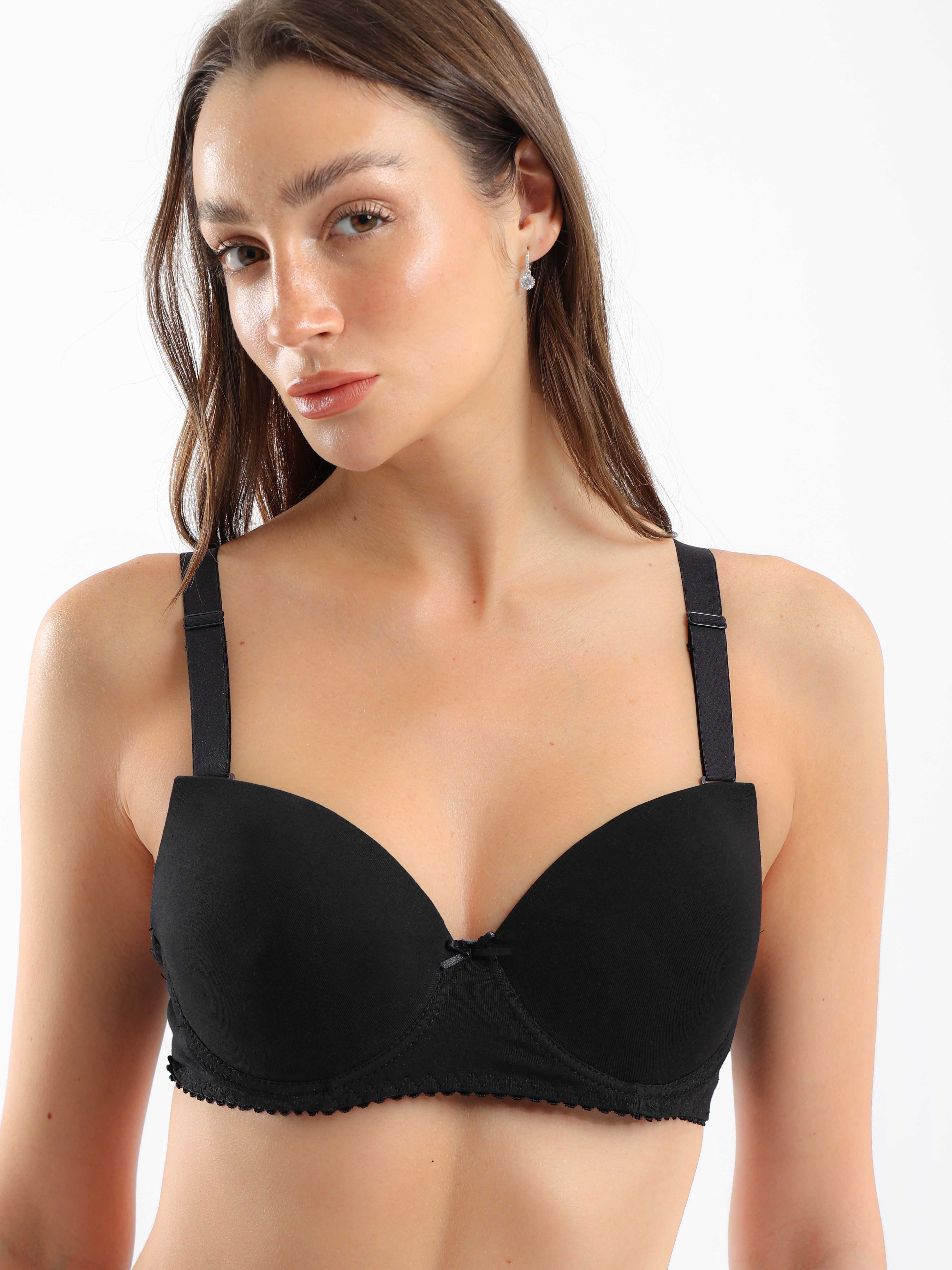 Women's Plus Size Adore push Up Black Bra