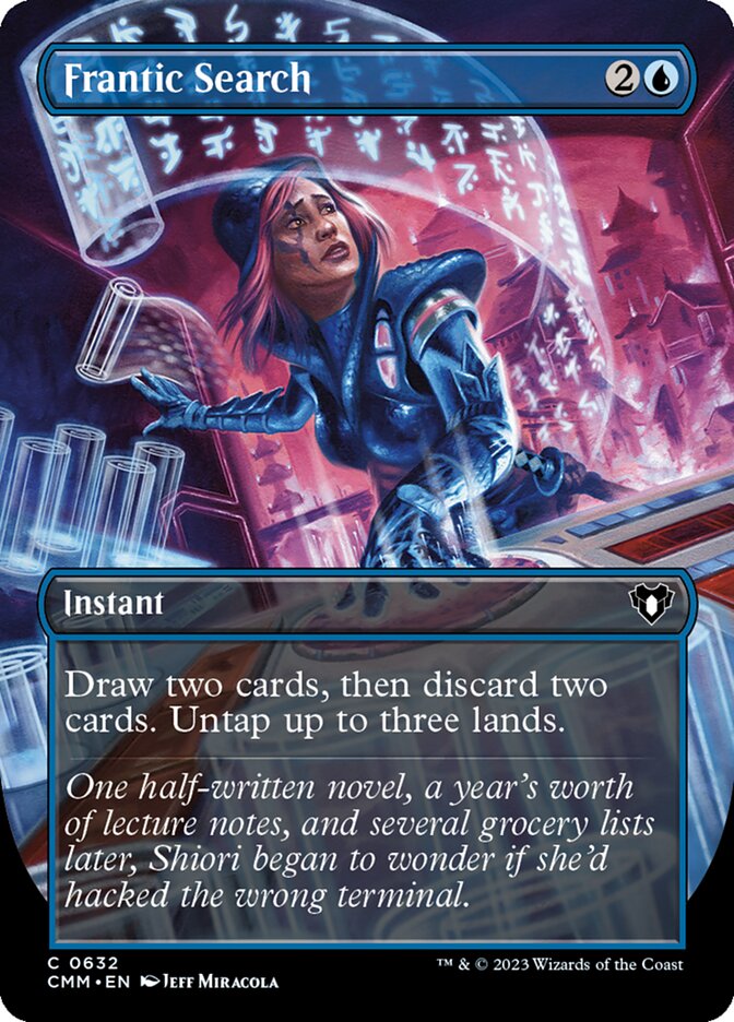 Frantic Search (Borderless) ($0.69) Price History from major stores -  Commander Masters - MTGPrice.com Values for Ebay, Amazon and hobby stores!
