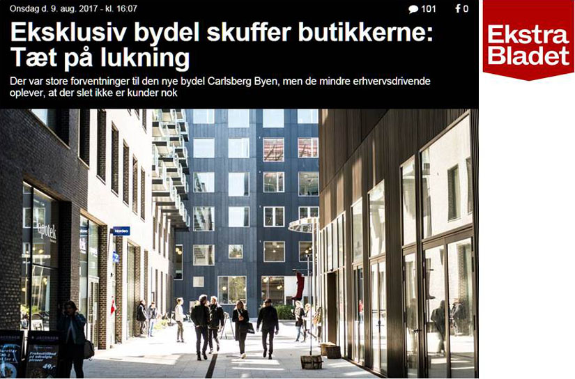 Lokalebasen.dk på Ekstra Bladet.dk: Eksklusiv bydel skuffer butikkerne