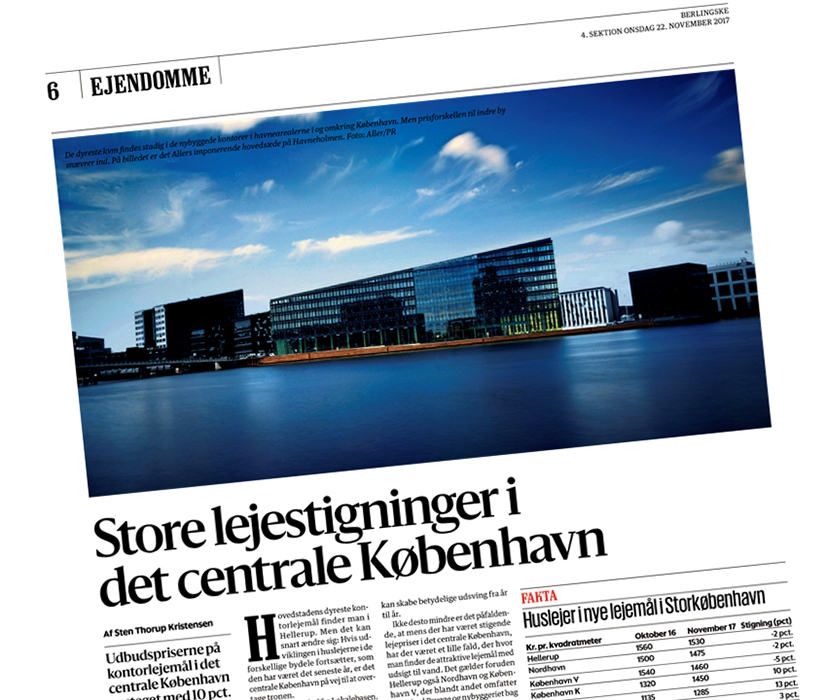 Lokalebasen.dk i Berlingske: Store lejestigninger i det centrale København