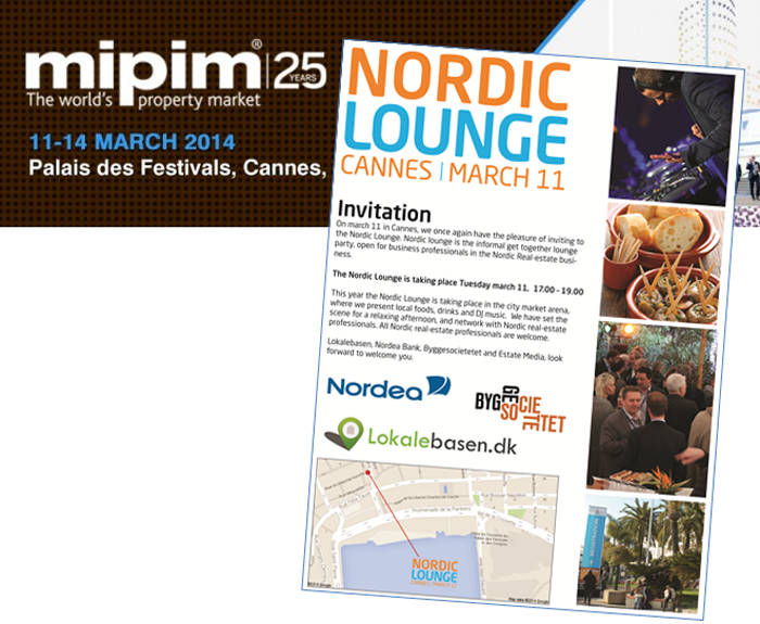 Lokalebasen.dk m.fl. inviterer til Nordic Lounge MIPIM