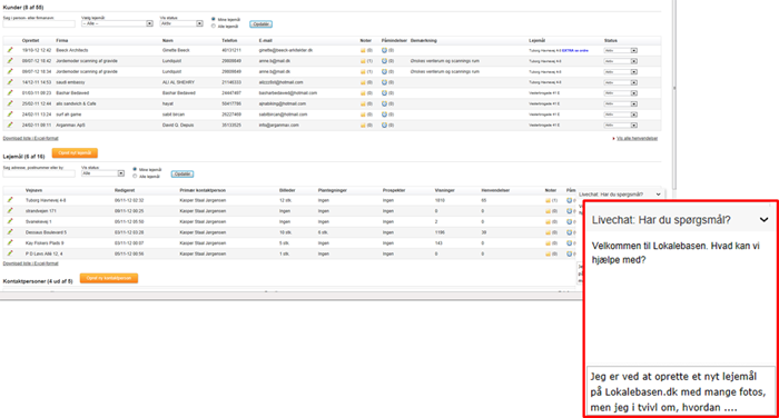 Ny udvidet chat-funktion for Lokalebasen.dks udlejere