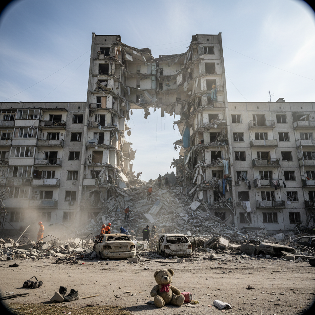 Russia's deadly strike on western Ukrainian city kills 25, including children, in major apartment building attack