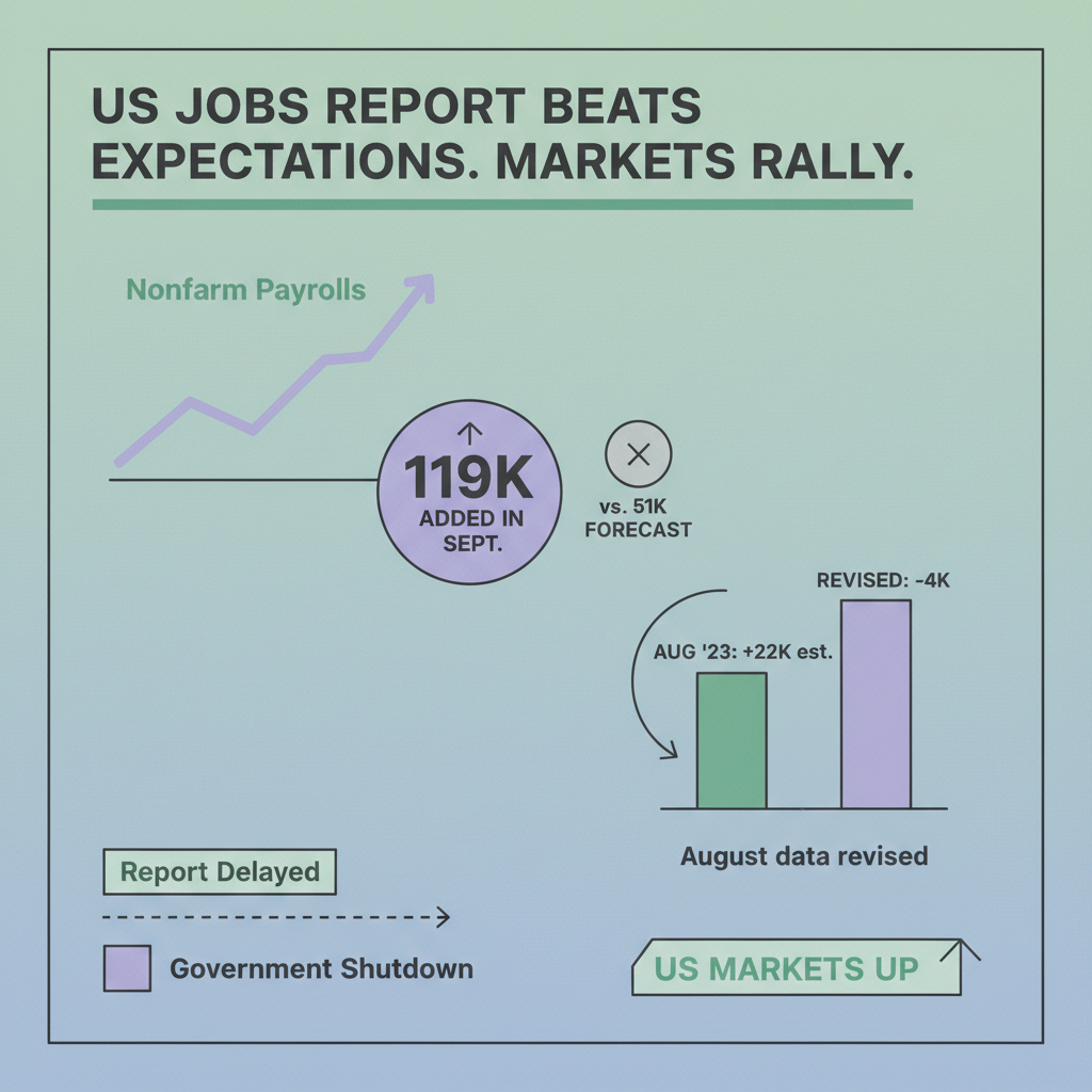 US jobs report beats expectations. Markets rally