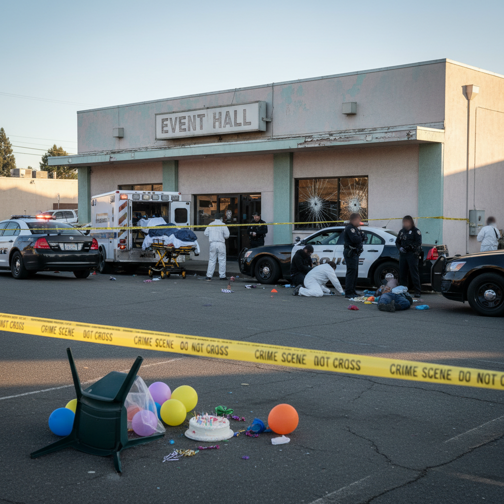 Four Dead, Ten Injured in Mass Shooting at Children's Birthday Party in Stockton