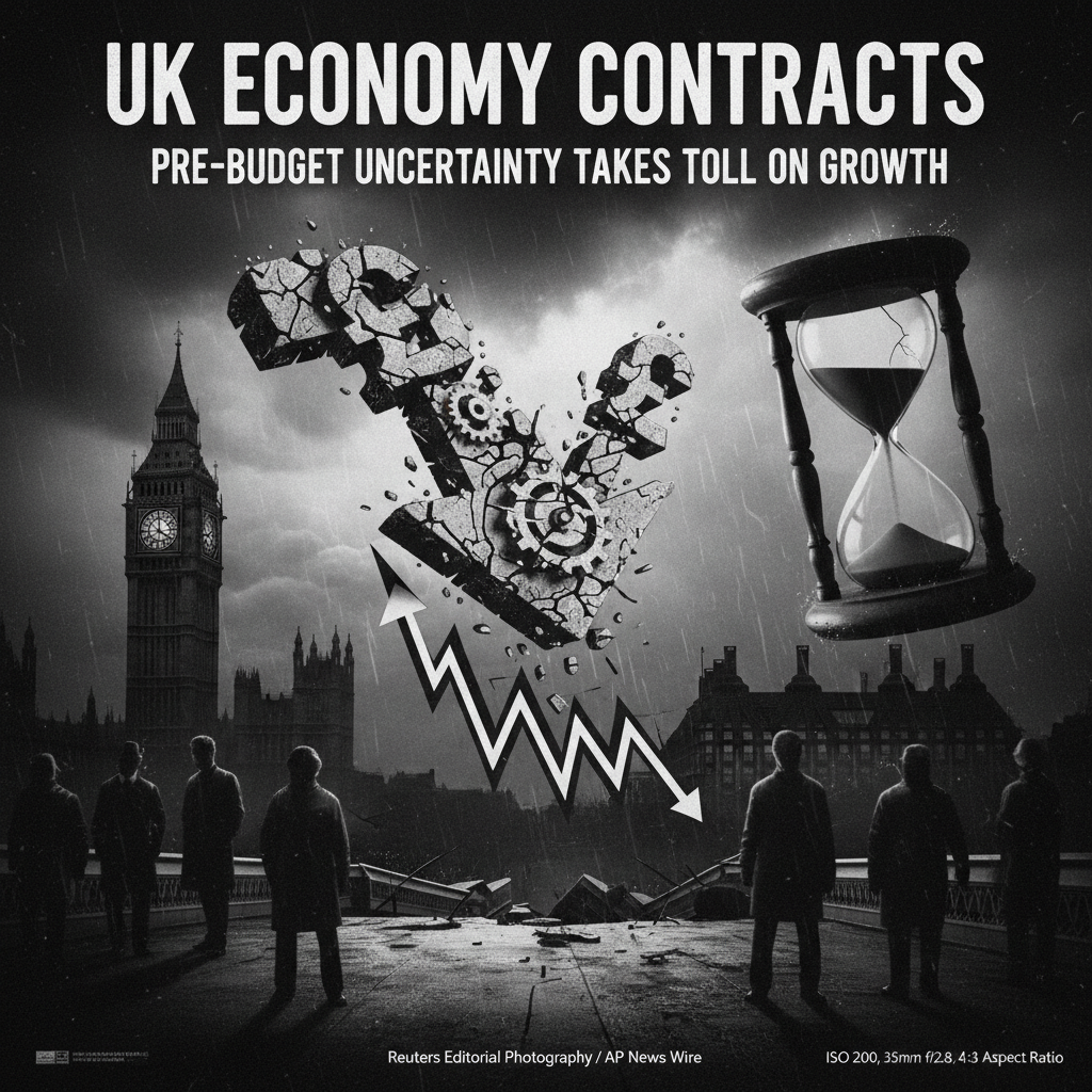 UK Economy Contracts as Pre-Budget Uncertainty Takes Toll on Growth