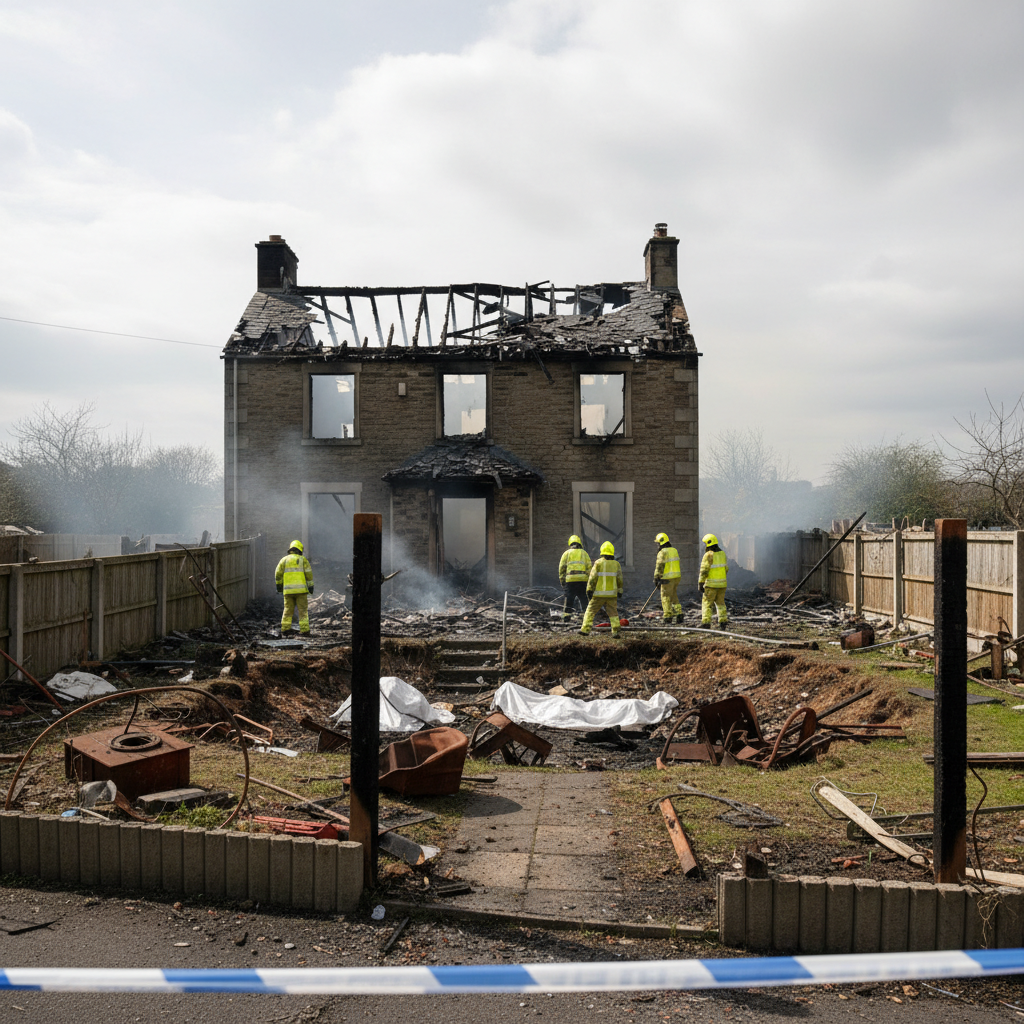 Fatal Garden Explosion Claims Two Lives in Welsh Village House Fire