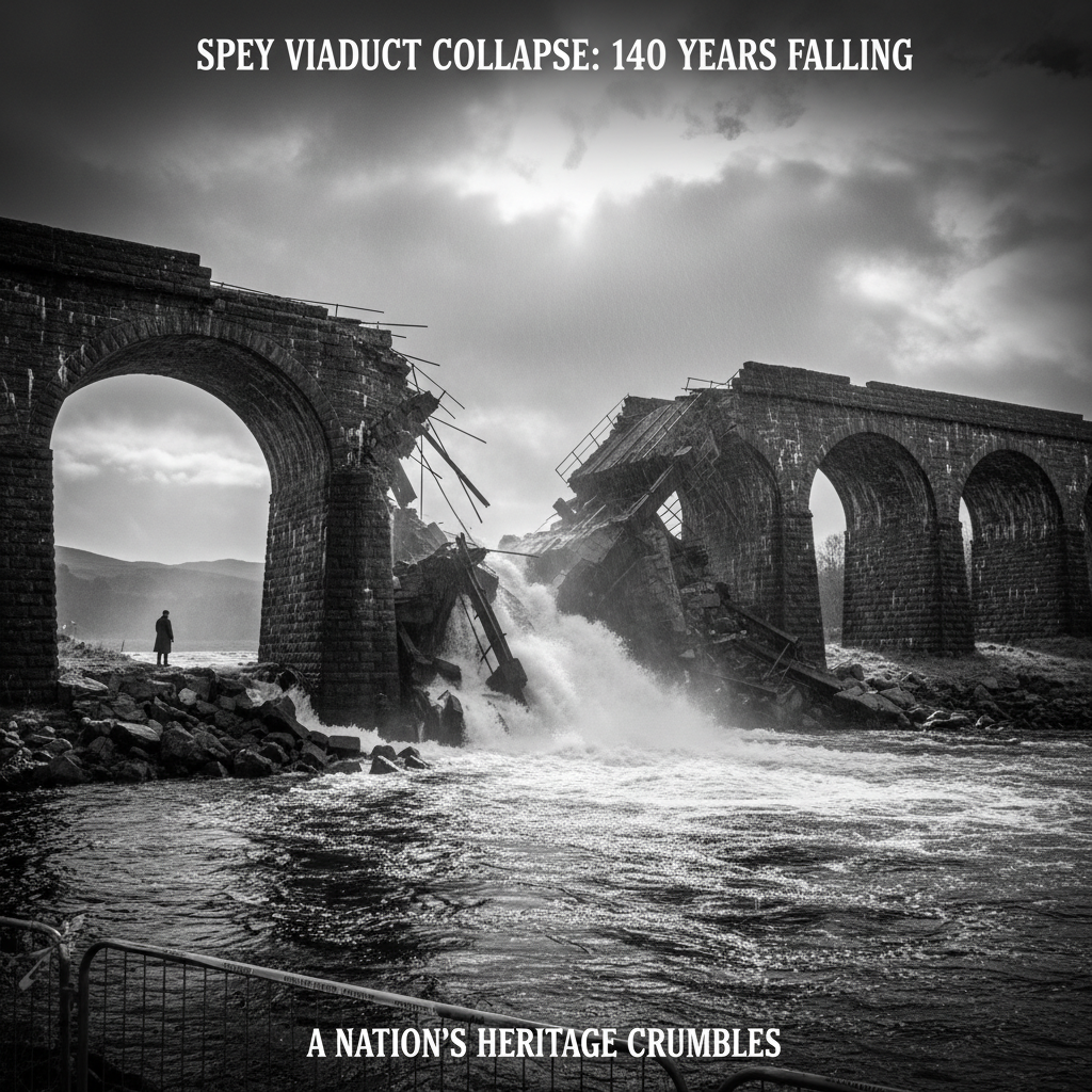 140-Year-Old Spey Viaduct Collapses Into River in Scotland Sparking Safety Investigation